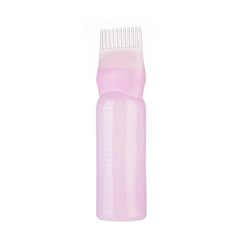 Hair Oil Bottle Tooth Comb Hair Care Bottle