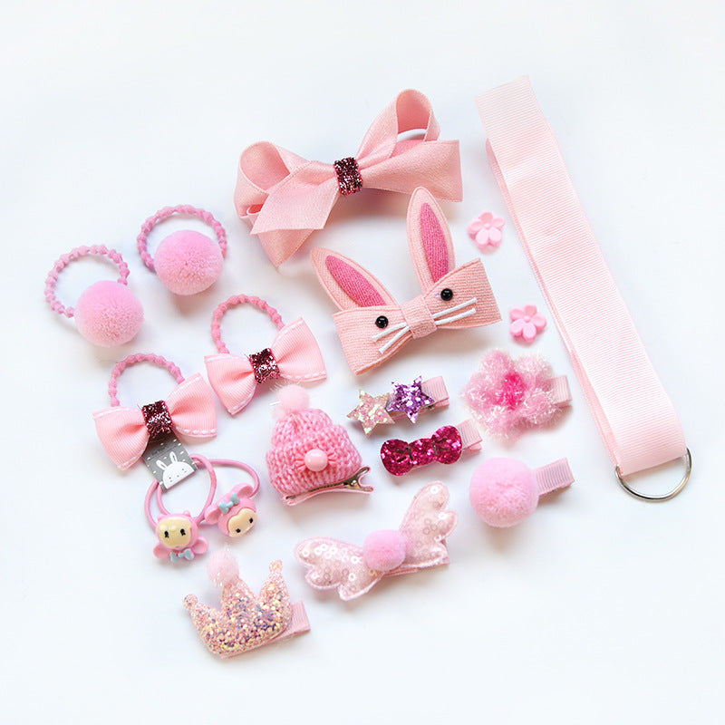 Children's Headdress Hair Clip Set Fabric Baby Hair Rope Side Clip - Hair Your Lux