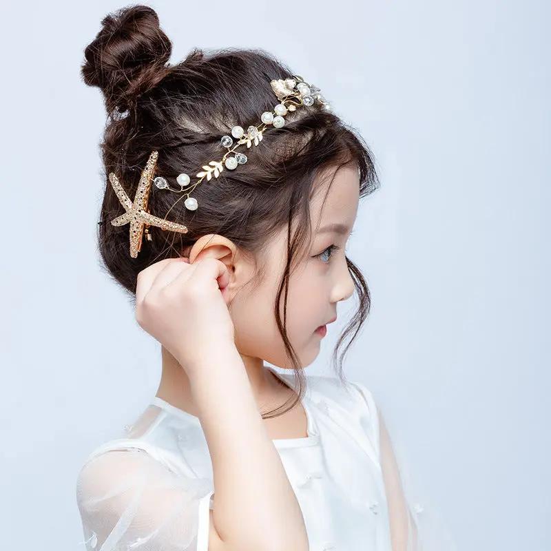 Hair Accessories Vintage Starfish Pearl Metal Barrettes - Hair Your Lux