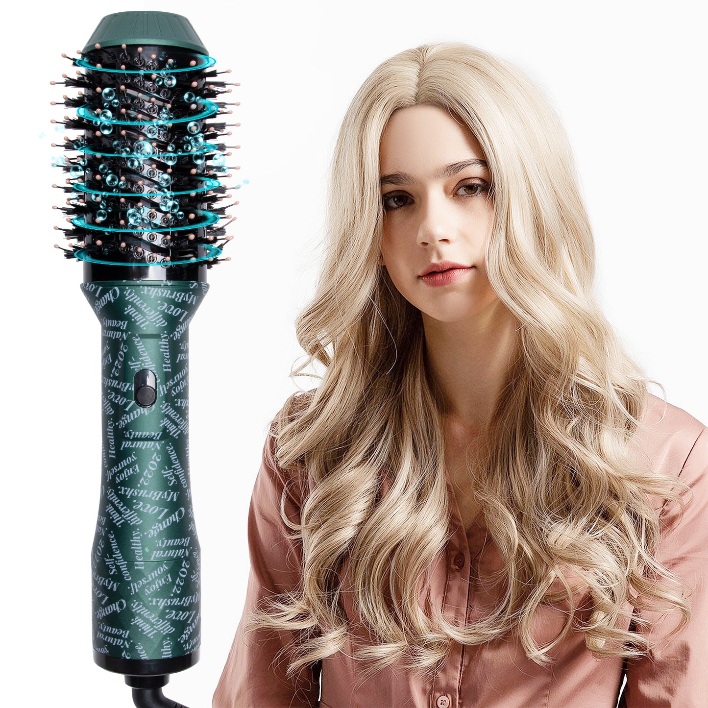 Hair Dryer Brush, Hot Air Brush With Enhanced Barrel, Blow Dryer Brush And Styler Volumize In One, Hair Dryer Multifunctional Ceramic Tourmaline Negative Ion Hot Air Styling Brush For Women - Hair Your Lux