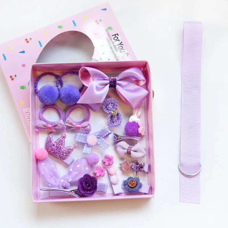 Children's Headdress Hair Clip Set Fabric Baby Hair Rope Side Clip - Hair Your Lux