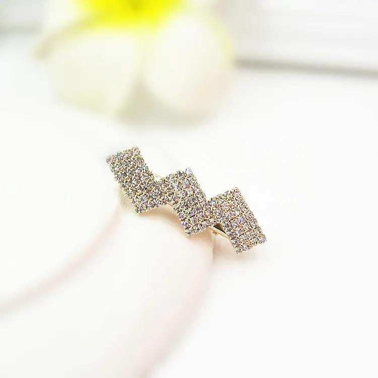 Korean Hair Accessories Rhinestone Bangs Clip - Hair Your Lux