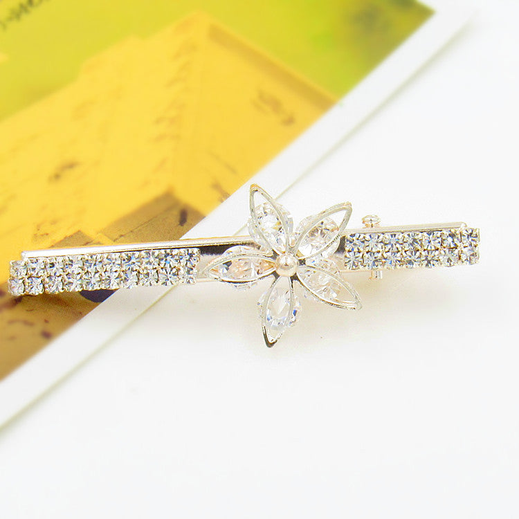 Korean Hair Accessories Rhinestone Bangs Clip - Hair Your Lux