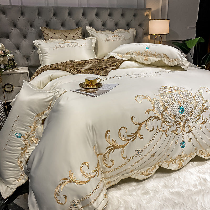 Ice Silk Quilt Sets Bed Sheets Bedding Four-piece Set - Hair Your Lux