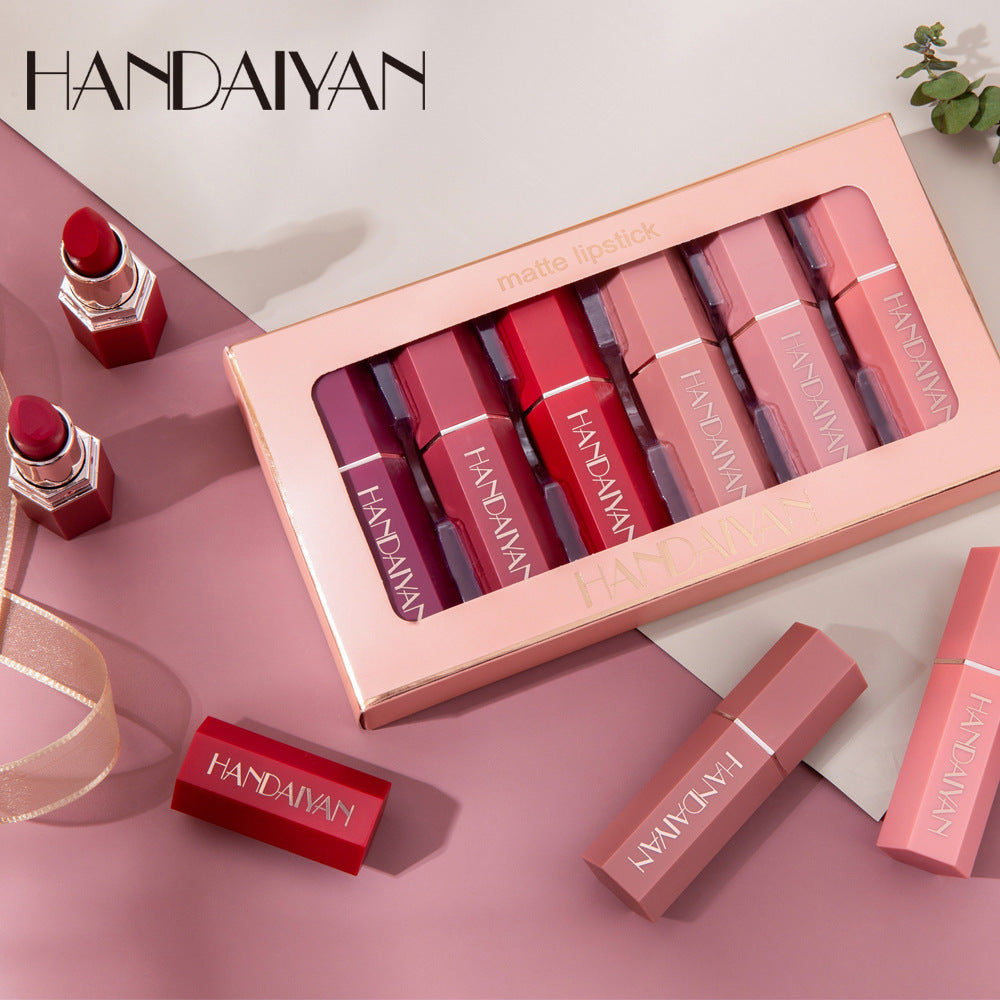 Matte Matte Lipstick Gift Box Set Non-stick Cup Lipstick Lipstick - Hair Your Lux