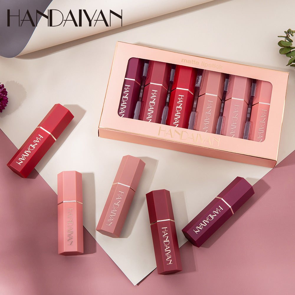 Matte Matte Lipstick Gift Box Set Non-stick Cup Lipstick Lipstick - Hair Your Lux