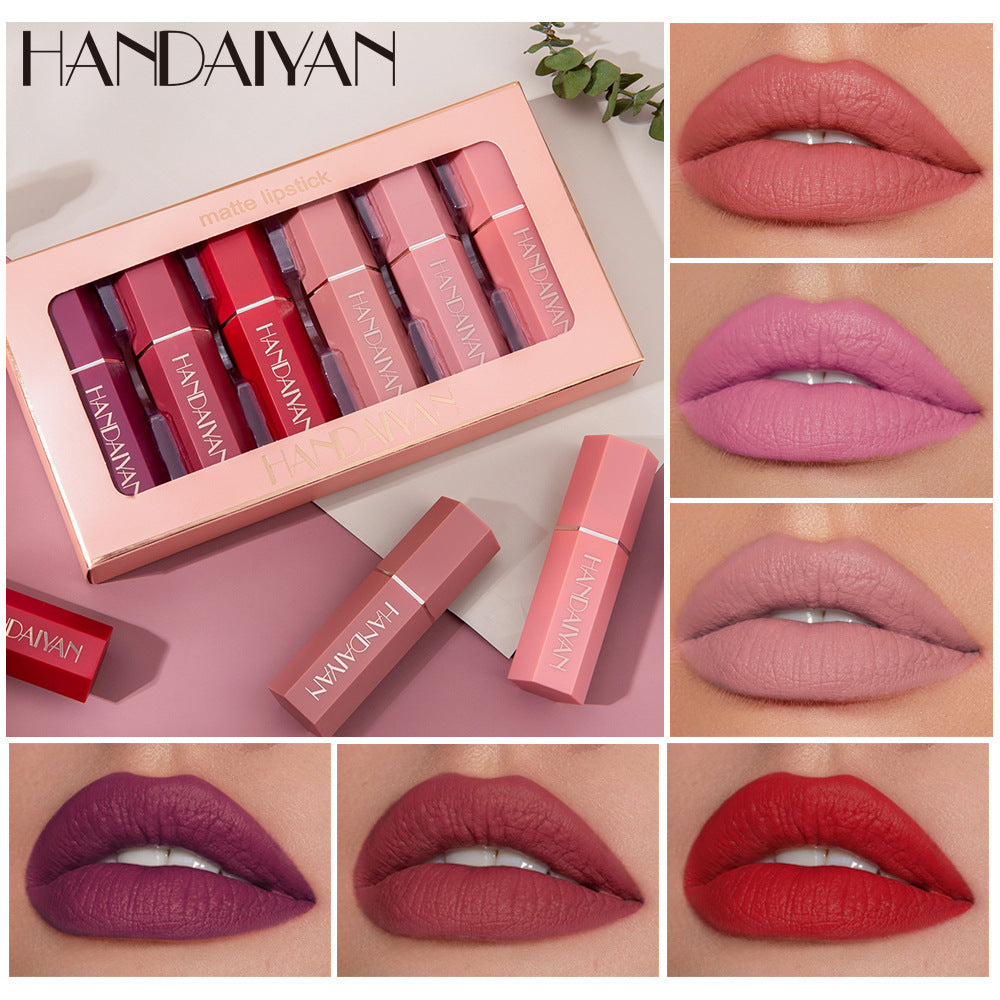 Matte Matte Lipstick Gift Box Set Non-stick Cup Lipstick Lipstick - Hair Your Lux