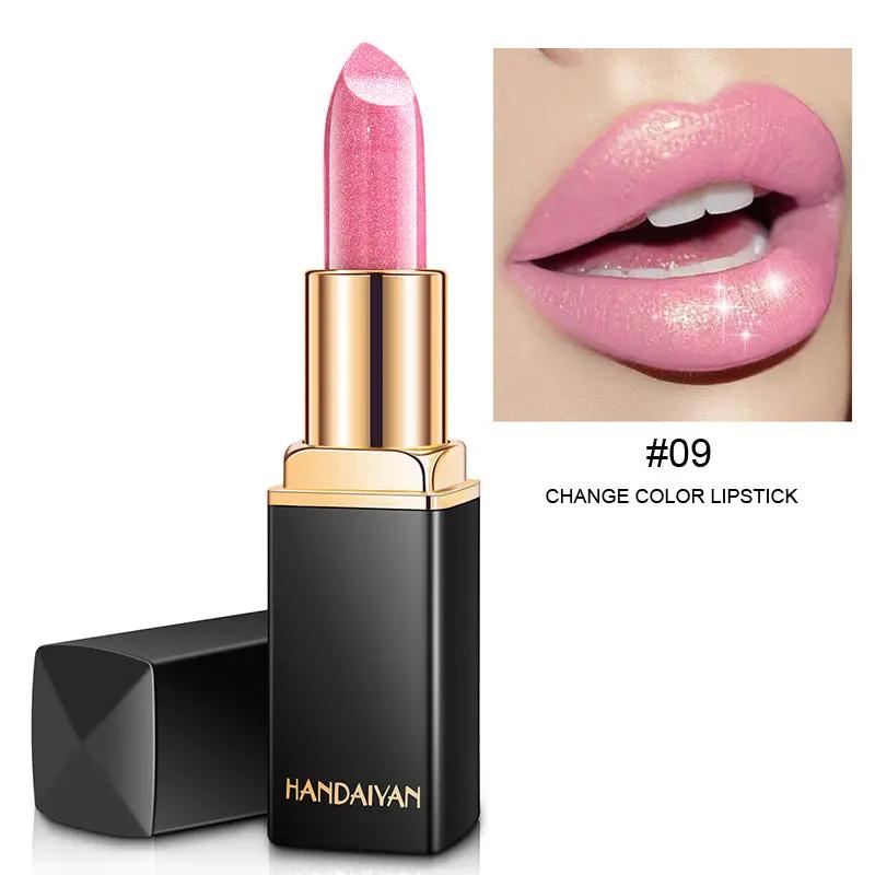 Shiny Metallic Lipstick Pearlescent Color Temperature Change Lipstick Gilt Lipstick - Hair Your Lux