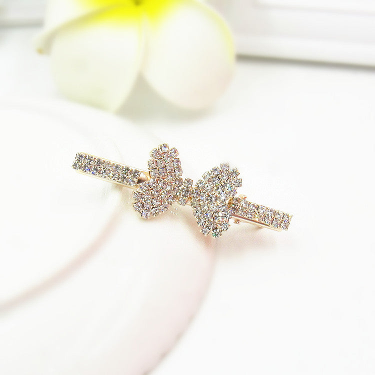 Korean Hair Accessories Rhinestone Bangs Clip - Hair Your Lux
