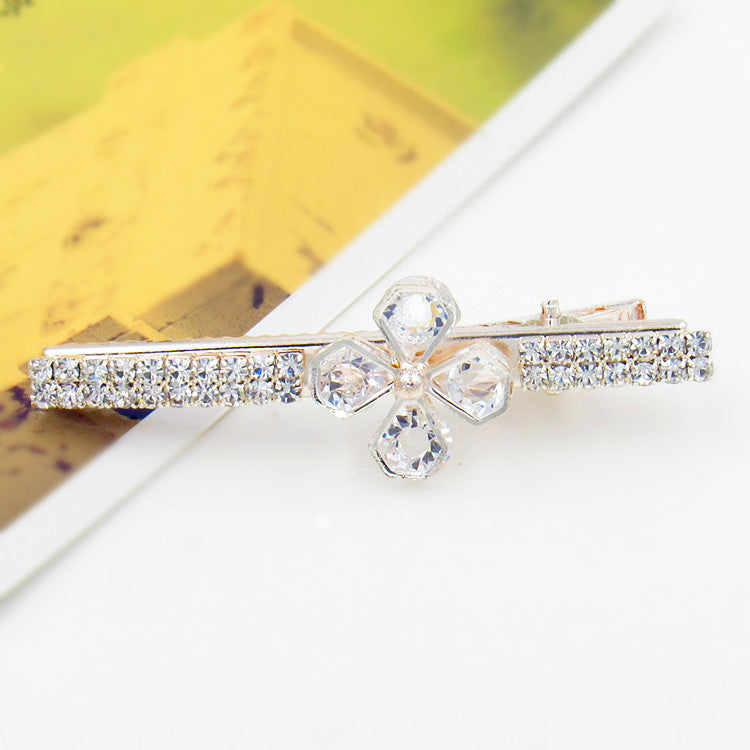 Korean Hair Accessories Rhinestone Bangs Clip - Hair Your Lux