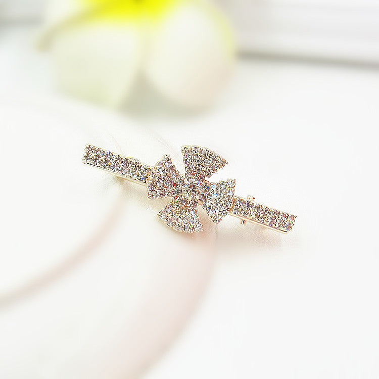 Korean Hair Accessories Rhinestone Bangs Clip - Hair Your Lux