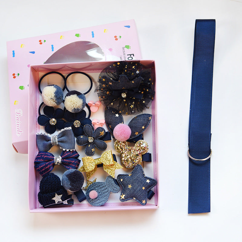 Children's Headdress Hair Clip Set Fabric Baby Hair Rope Side Clip - Hair Your Lux