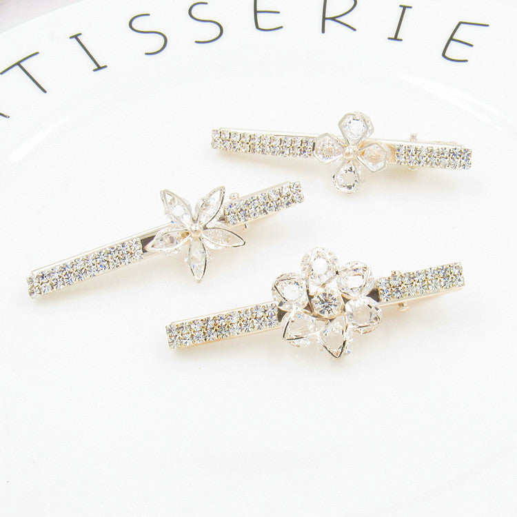 Korean Hair Accessories Rhinestone Bangs Clip - Hair Your Lux
