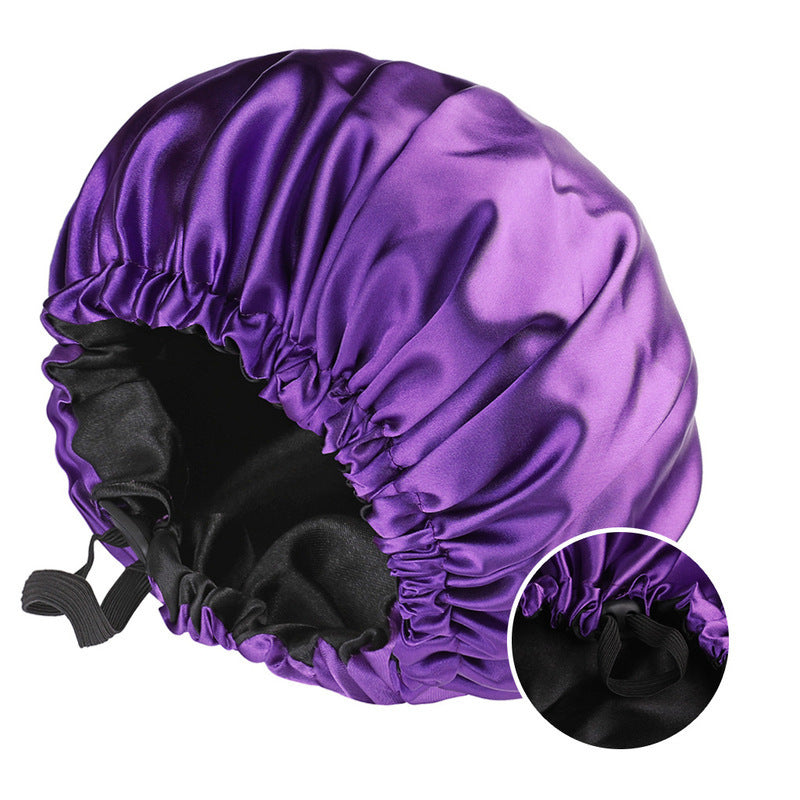 Double-layer Satin Sleeping Hat