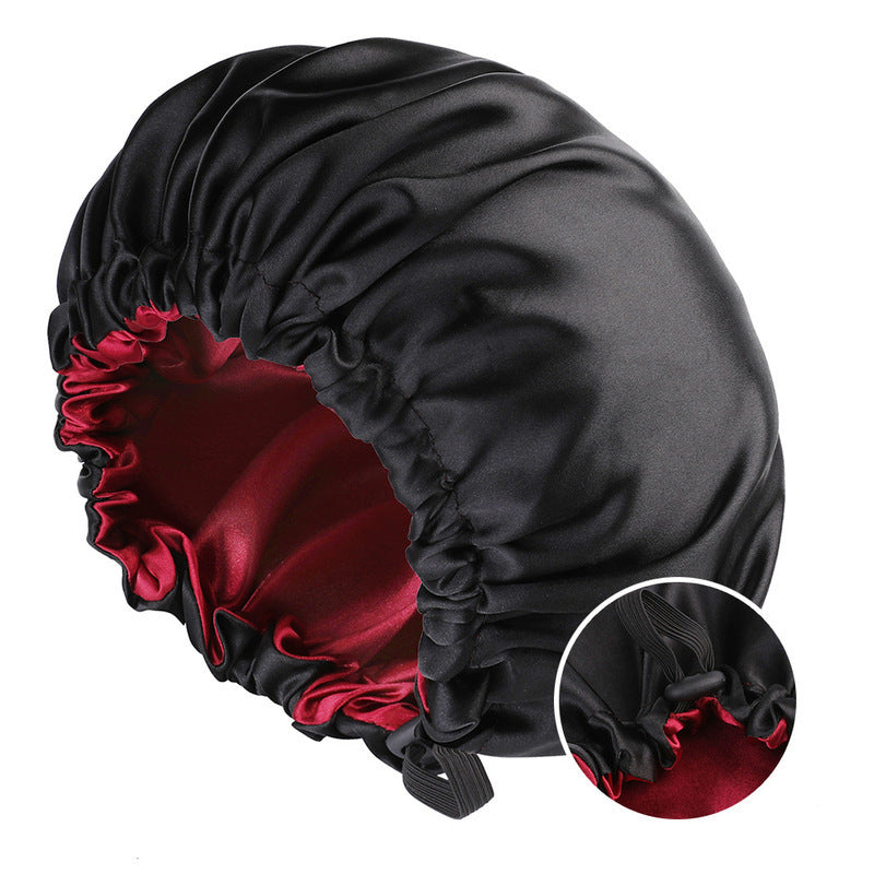 Double-layer Satin Sleeping Hat