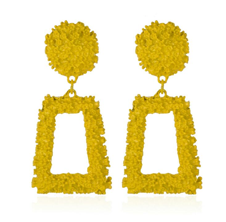 Big Vintage Earrings in Gold Silver Black Color Geometric Statement Earing Hanging Fashion Jewelry - Hair Your Lux
