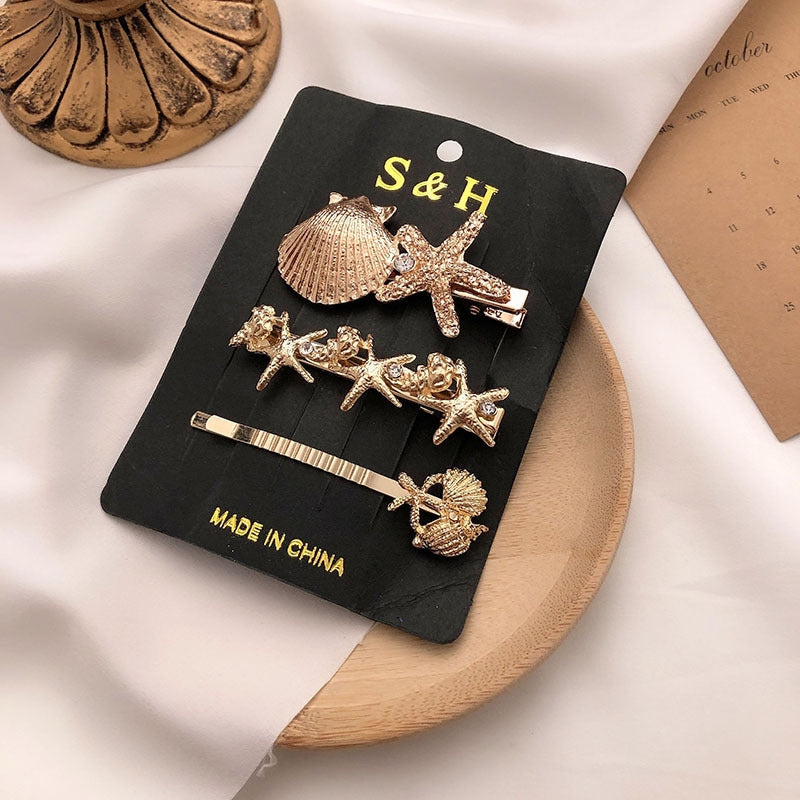 Fashion Pearl Set Temperament Bangs Hairpin Hair Accessories - Hair Your Lux