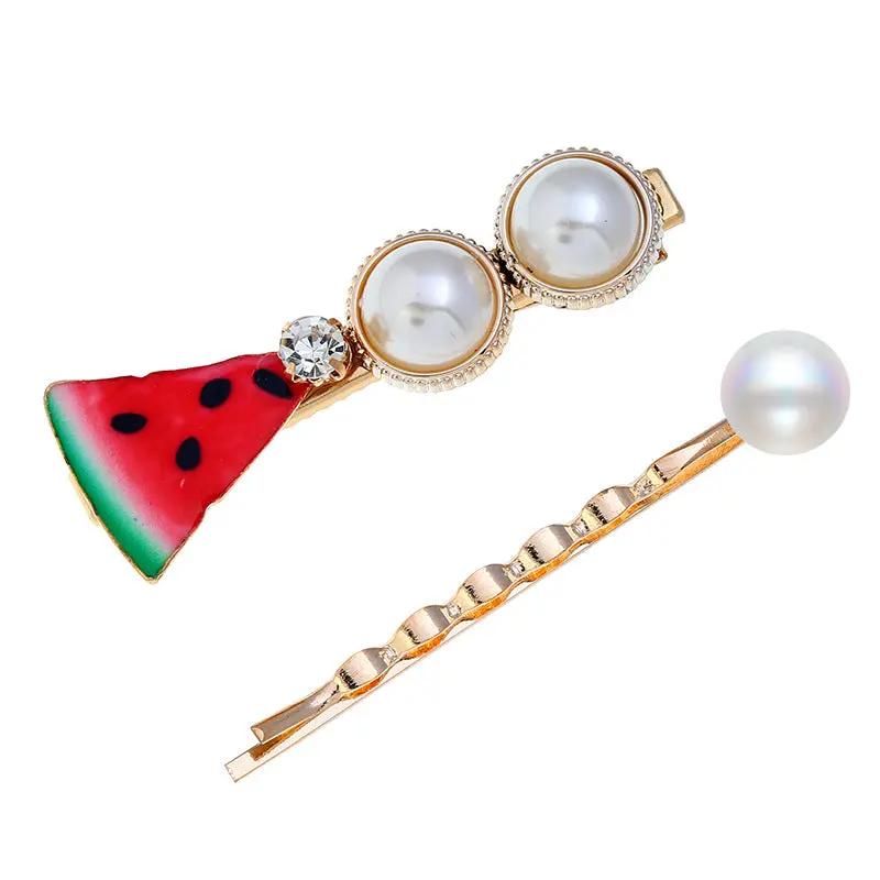 Fruit Hair Clip Set Pearl Pearl Clip - Hair Your Lux