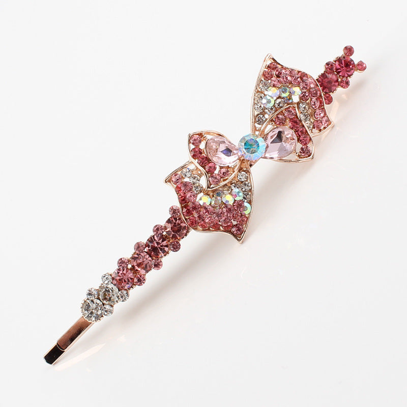 Rhinestone Hair Accessories Hairpin Side Clip Female Word Clip - Hair Your Lux