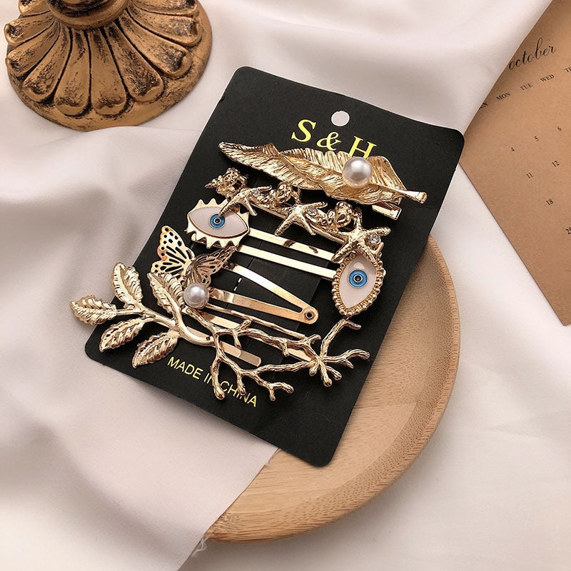 Fashion Pearl Set Temperament Bangs Hairpin Hair Accessories - Hair Your Lux