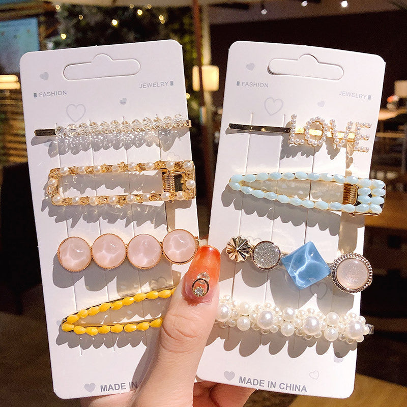 Girl's Simple Pearl Clip Set Hair Accessories - Hair Your Lux
