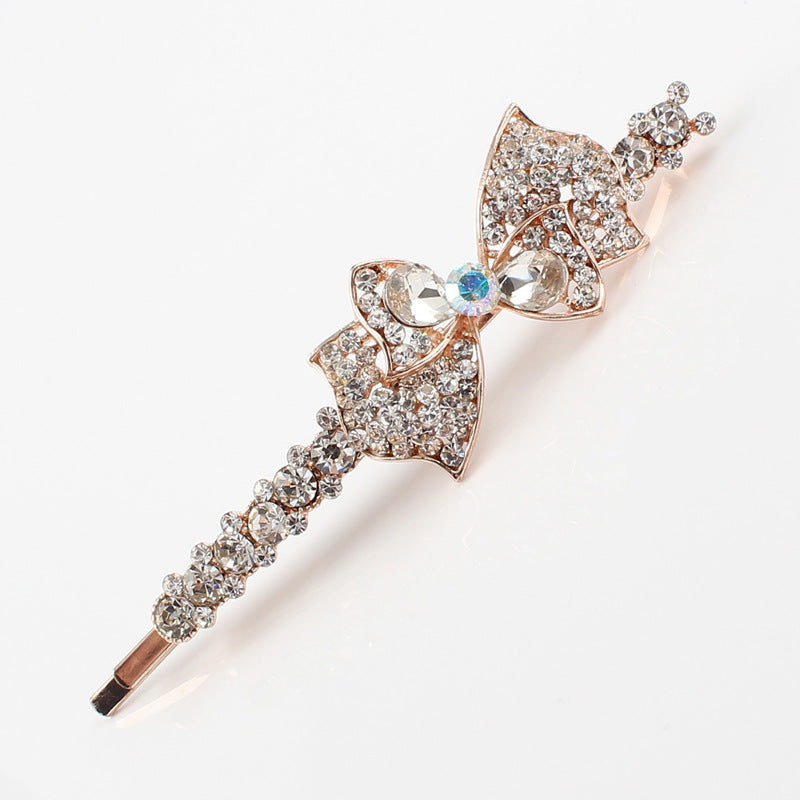 Rhinestone Hair Accessories Hairpin Side Clip Female Word Clip - Hair Your Lux