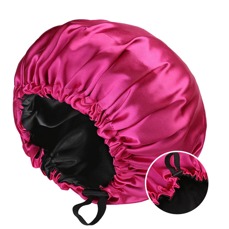 Double-layer Satin Sleeping Hat