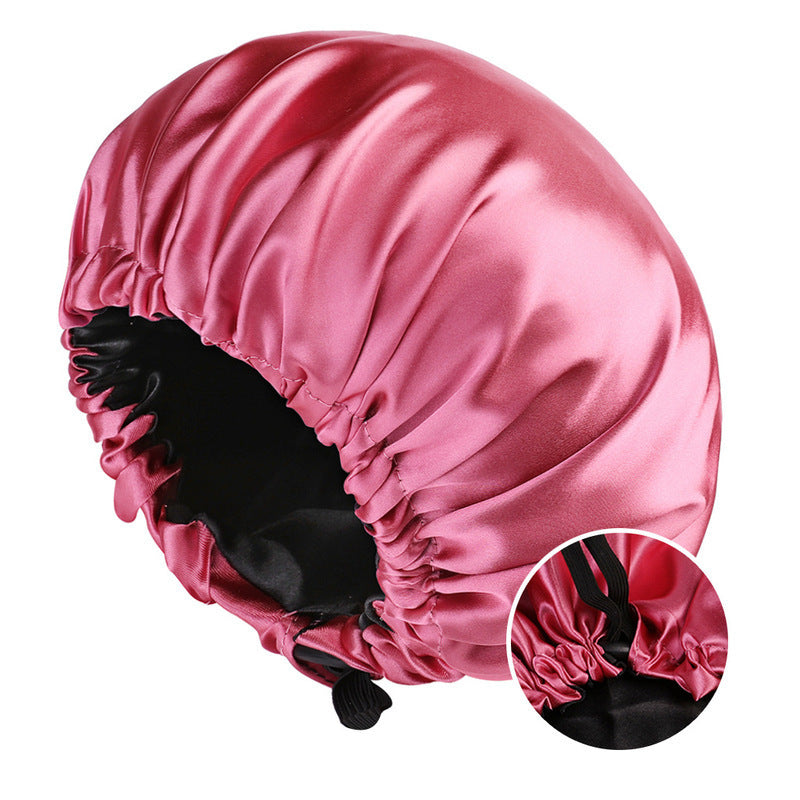 Double-layer Satin Sleeping Hat