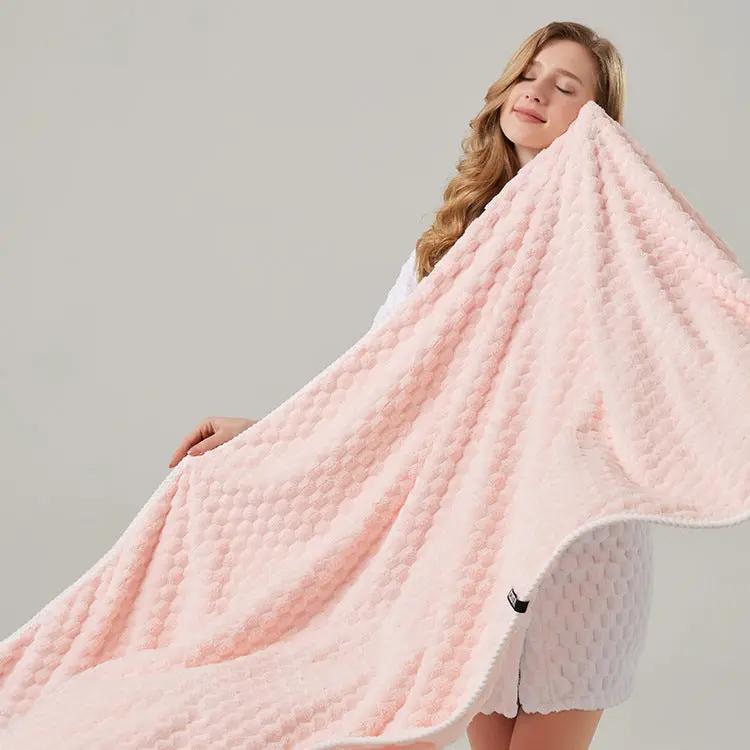 Soft Water-absorbing Quick-drying Coral Fleece Large Bath Towel - Hair Your Lux