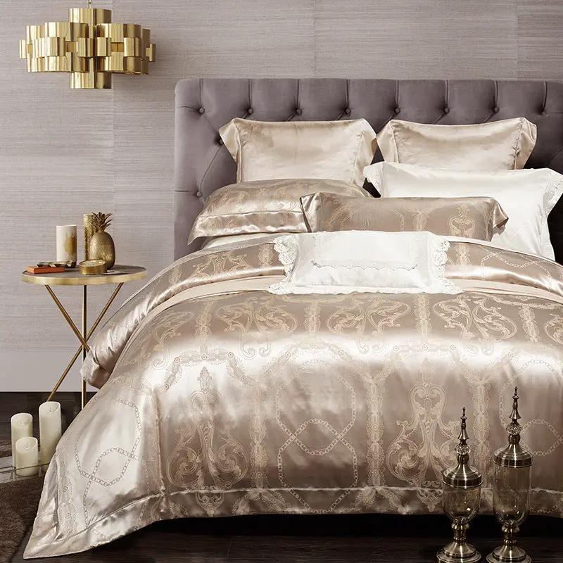 Silk Tencel Jacquard Bedding Four-piece Set - Hair Your Lux