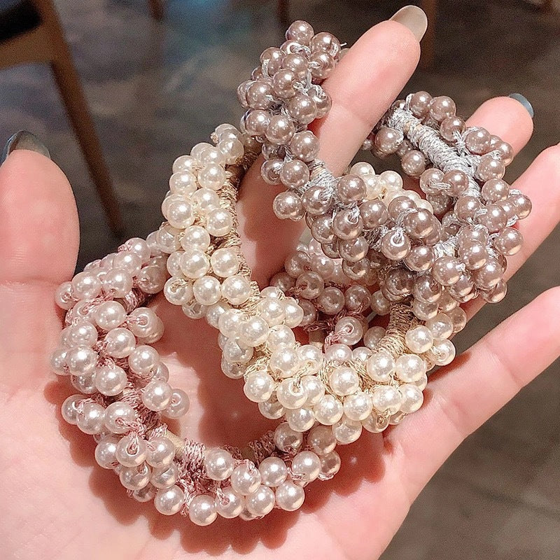 Tie Hair Rubber Band Adult Headdress Pearl Headdress Love Hair Accessories - Hair Your Lux