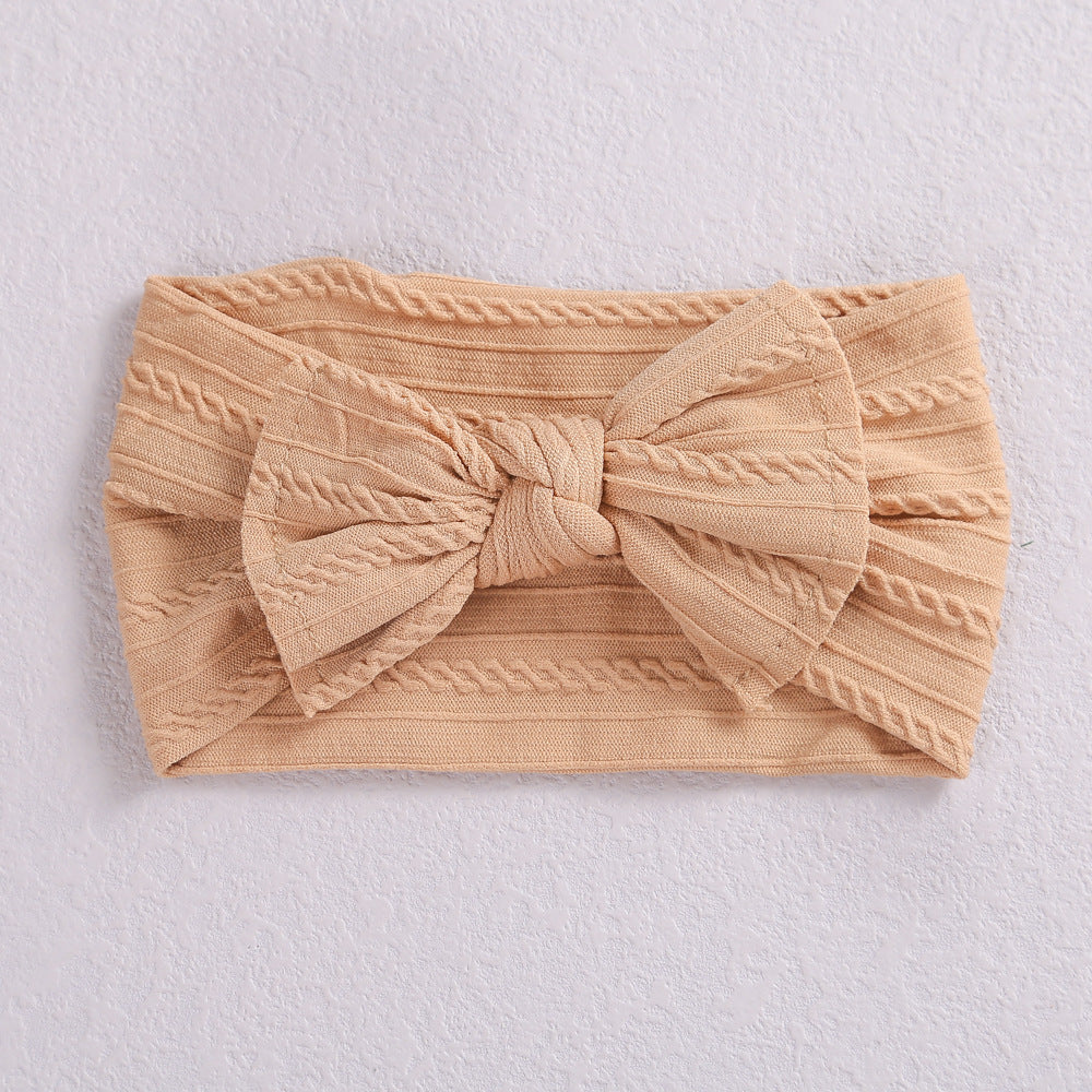 Super Soft Stretchy Wide Baby Girl Nylon Headbands with Bow Headwraps Hair Bows Bands Accessories for Baby Girls Boys Newborns Infants Toddlers - Hair Your Lux