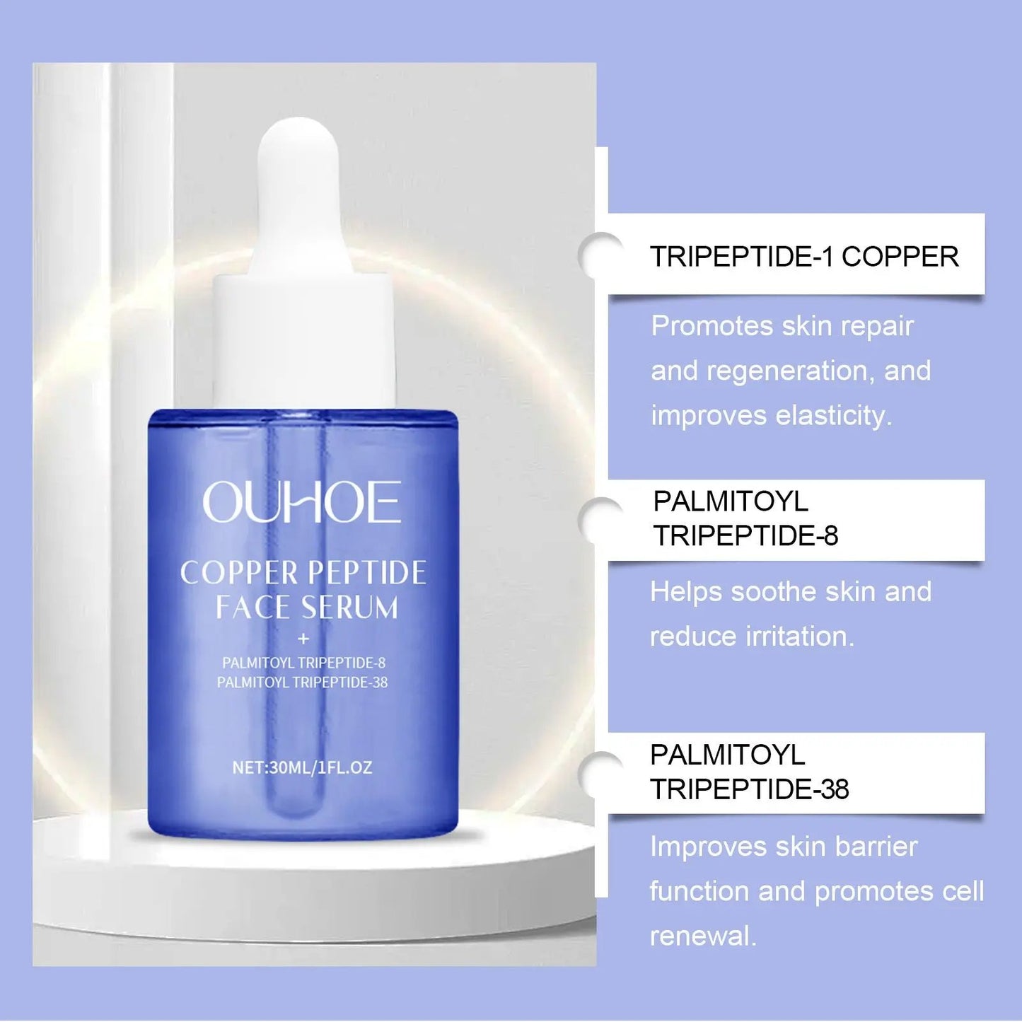 Copper Peptide Facial Liquid Hydrating, Moisturizing And Nourishing! Hair Your Lux