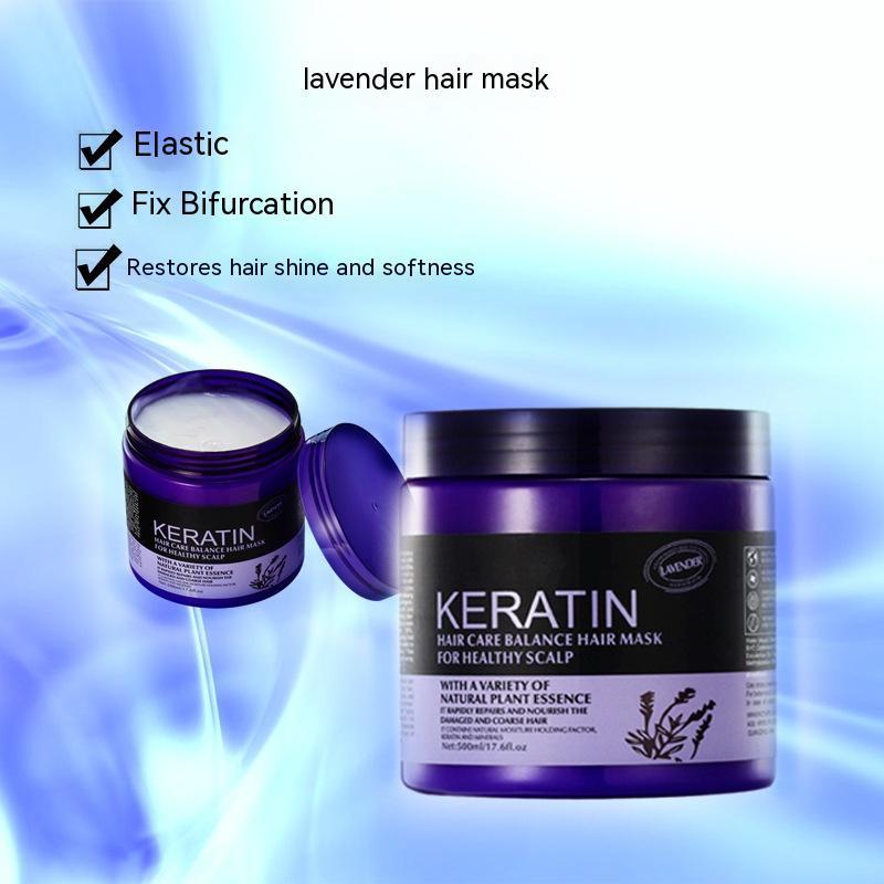 Keratin Lavender Deep Smoothing Nutritional Hair Mask With Multi-Effect Soft Repair Treatment Effect 500ml 1000ml