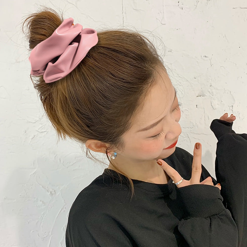 Ponytail New PU Large Intestine Hair Ring - Hair Your Lux