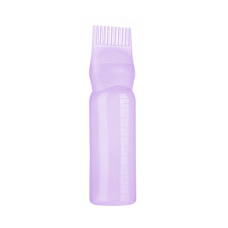 Hair Oil Bottle Tooth Comb Hair Care Bottle