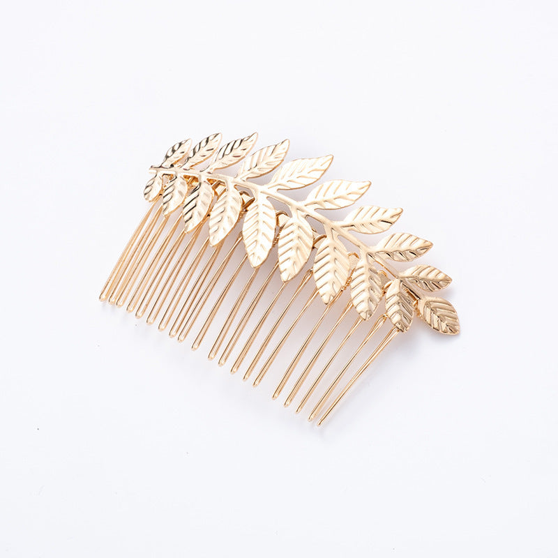 Golden Leaf Butterfly Vintage Alloy Hair Comb - Hair Your Lux