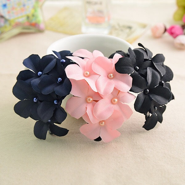 Ladies Handmade Fabric Six Flower Hair Accessories - Hair Your Lux