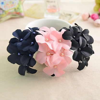 Ladies Handmade Fabric Six Flower Hair Accessories - Hair Your Lux