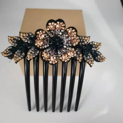 Women's Fashion Casual Rhinestone Anti-slip Hair Comb - Hair Your Lux