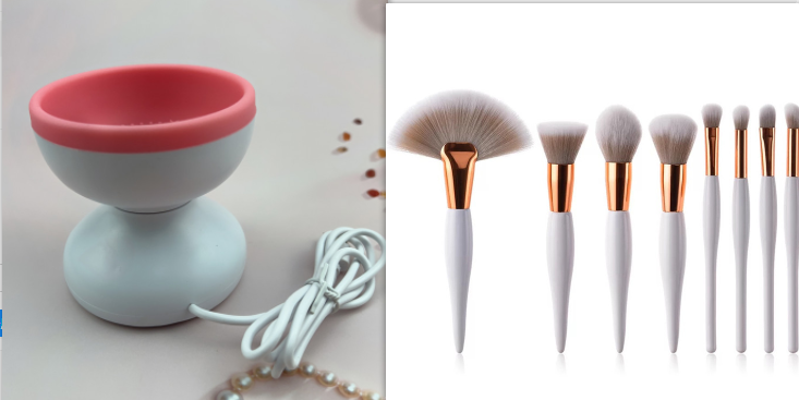 Portable USB Makeup Brush Cleaner Machine Electric Cosmetic Brush Cleaning Washing Tools Automatic Clean Makeup Brushes - Hair Your Lux