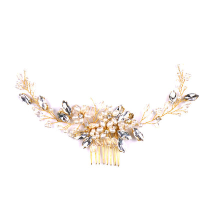 Tuoming Headdress Best Seller In Europe And America Pearl Hair Comb Wedding Dress Accessories Updo Hair Accessories Bridal Ornament - Hair Your Lux