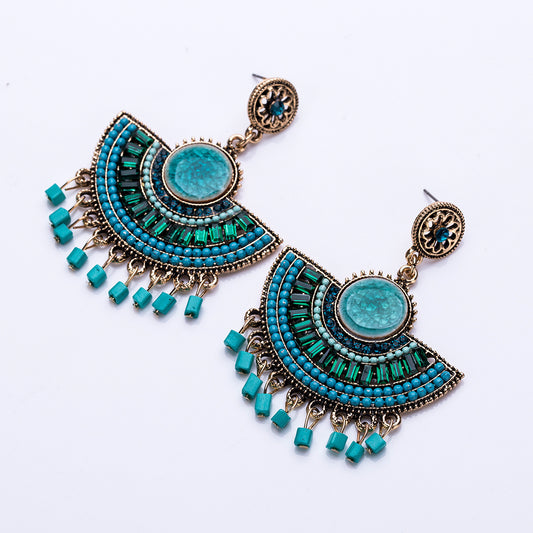 Elegant Bohemian Tassel Earrings For Women Beads dangle Earrings statement earing Vintage 2021 Trendy boho Jewelry Wholesale - Hair Your Lux