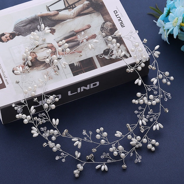 Wedding Hair Crystal Pearl Accessories for Weddings Theater any other events