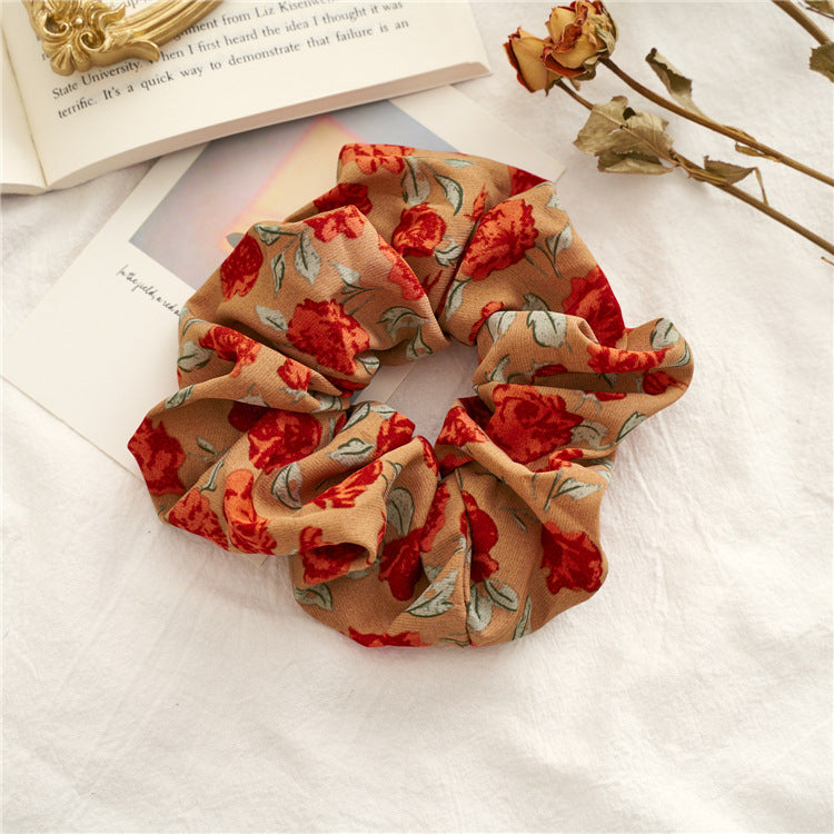 Japanese And Korean Rose Large Intestine Hair Ring Jewelry - Hair Your Lux