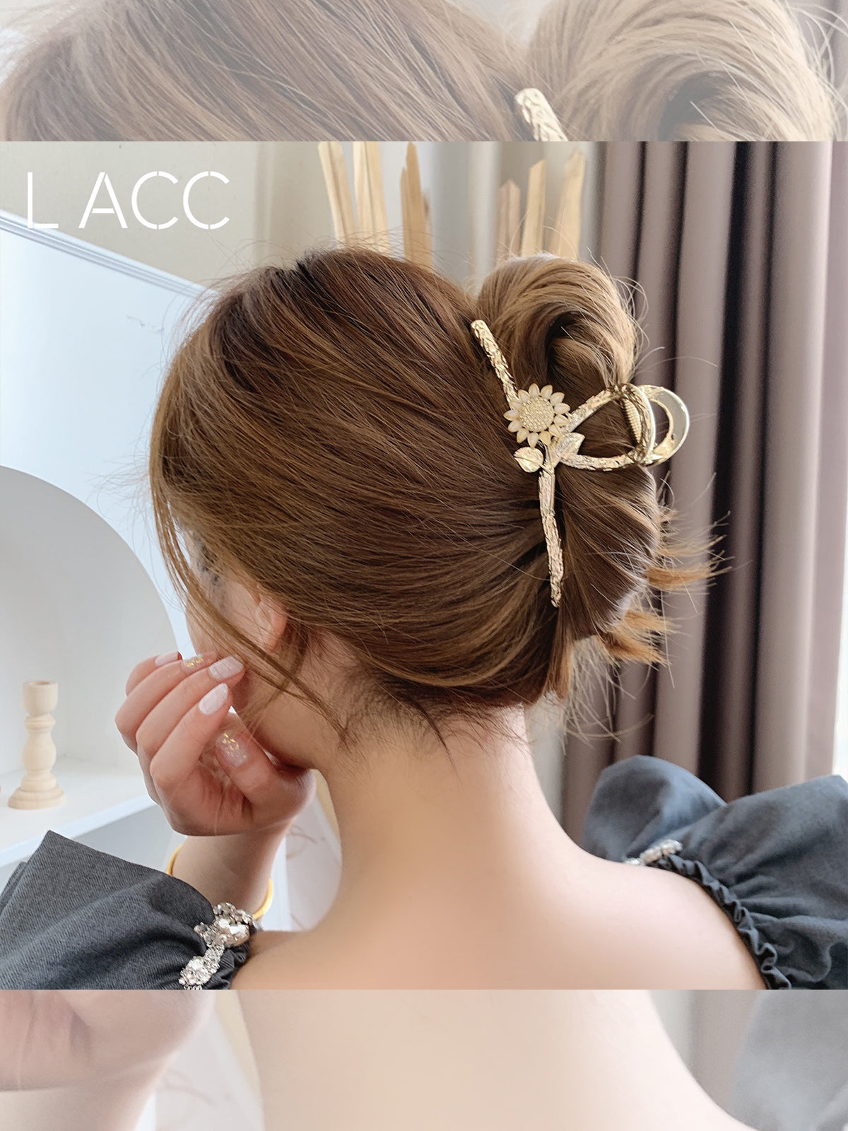 Shark Clip Sunflower Clip Exquisite Metal Hair Accessories - Hair Your Lux