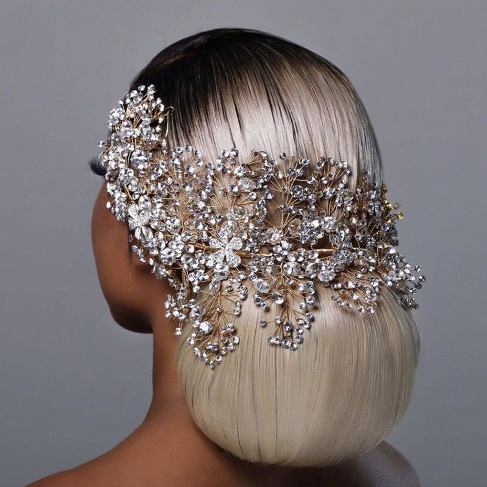 European And American Wedding Rhinestone Handmade Hair Accessories Wedding Dress - Hair Your Lux