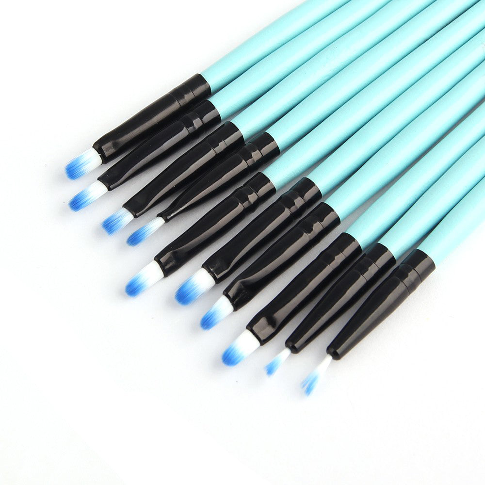 Professional 32Pcs Makeup Brush Foundation Eye Shadows Powder Blue Make Up Brushes Tools Cosmetic Bag pincel maquiagem Brushes - Hair Your Lux