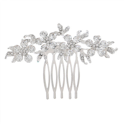 Diamond-Studded Hair Insert Comb Bridal Wedding Jewelry - Hair Your Lux