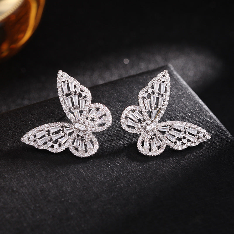 New Luxury Fashion Round Dangle Drop Korean Earrings For Women Big Butterfly Gold Earring for women Jewelry - Hair Your Lux